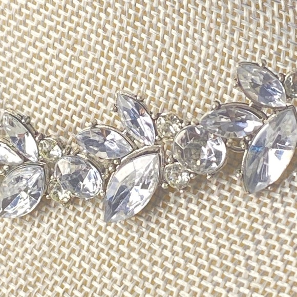 Statement Fashion Jewelry l Costume Necklace l Clear Crystal Wheat Necklace #182 - Picture 4 of 5